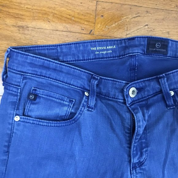 AG Adriano Goldschmied Blue Stevie Ankle Slim 29R - Picture 6 of 12